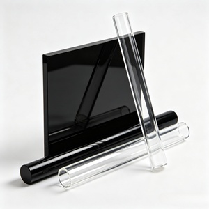 Tube en acrylique fumé noir, profil plastique rond extrudé de 90 mm pour équipement électrique industriel - Product Image 3