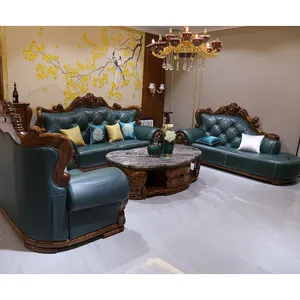 Modern avrupa lüks deri kanepe seti modüler Chesterfield tarzı ev yatak odası veya otel kullanımı için antik kraliyet tarzı