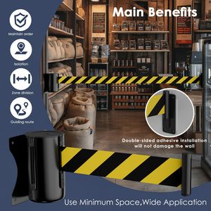 Kiểm Soát Đám Đông Kho Tường Cố Định Gắn Kết Có Thể Thu Vào Vành Đai Hàng Rào Treo Tường Có Thể Thu Vào Vành Đai Hàng Rào Cho Kiểm Soát Đám Đông - Product Image 4