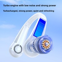 Nuevo Modelo 2026, Ventilador de Cuello Recargable Sin Aspas, Silencioso, Mini Ventilador Compacto y Portátil para Uso en Exteriores, Batería de Larga Duración