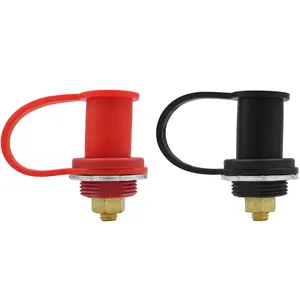 Battery Charger Terminals Red Black Pair 20MM Jumper Wire Terminal For Car RV Yacht Remote Charging Pile