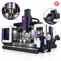Tour CNC vertical sur mesure OEM avec panneau de commande CNC, éclairage empilé et broche servo