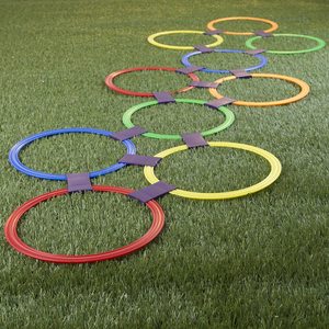 <span class=keywords><strong>Jeu</strong></span> de plein air d'obstacle pour enfants, 10 bagues en plastique multicolores, Course d'obstacle, <span class=keywords><strong>jeu</strong></span> d'entraînement, nouvelle collection - Product Image 6
