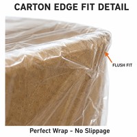 Sac en PE transparent à fond carré, doublure de carton en HDPE/LDPE, ouverture supérieure, étanche, thermoscellable, durable, pour emballage de palettes et de boîtes en vrac