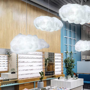 <span class=keywords><strong>Nuage</strong></span> suspendu au <span class=keywords><strong>plafond</strong></span> avec lumières LED pour décoration de toit de restaurant de centre commercial lampe de <span class=keywords><strong>nuage</strong></span> en <span class=keywords><strong>coton</strong></span> de soie pour décor suspendu de mariage - Product Image 4