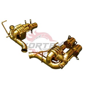 Sistema de Escape Completo de Acero Inoxidable con Recubrimiento Dorado Vortex para Ferrari F12 812 6.3L 6.5L V12 2012-2023, Diseño de Alto Flujo y Rendimiento - Product Image 5
