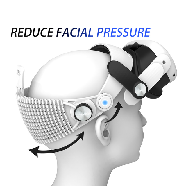 Light Comfortable and Breathable Strap Reduce Pressure VR Headset Accessoires Head Strap for Meta Quest3/3S