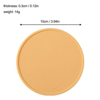 Sous-verre en silicone résistant à la chaleur, rond et antidérapant pour table