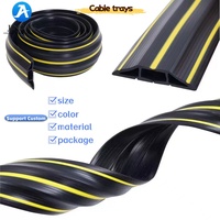 Protector de Cables de Goma Personalizado para Puerta de Garaje, Cubre Cables de Piso de 3 Canales, Protector de Cables de Goma para Hogar, Oficina y Exteriores