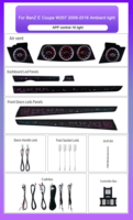 Kit d'éclairage d'ambiance pour voiture Mercedes-Benz Classe E W207 Coupé/CGI 2009-2016, accessoires LED multicolores pour améliorer l'atmosphère