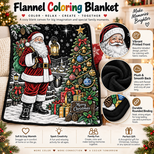 Manta de Franela Estampada de Santa Claus para Navidad, Rectangular, Antipelusas, Decoración del Hogar, Estilo Clásico de Invierno - Product Image 5
