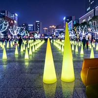 Lampe de sol en forme de goutte d'eau LED, design contemporain, lumière blanche chaude, décoration de jardin et de pelouse