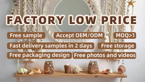 Style nordique coloré salon chambre fond décoration murale corde de coton tissé grande <span class=keywords><strong>tapisserie</strong></span> pour les séjours à l'hôtel et à la maison - Product Image 5