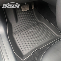 SONSANG Factory 3D Alfombrillas para 2023 Tesla Model Y 3 Ajuste personalizado Revestimiento de suelo de TPE negro Protección para todo tipo de clima Alfombrillas para coche