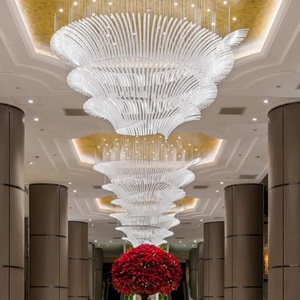 Lampe suspendue et lustre en verre d'art de style <span class=keywords><strong>Morning</strong></span> Glory le plus créatif pour le hall d'hôtel de luxe Luminaires décoratifs personnalisés - Product Image 5