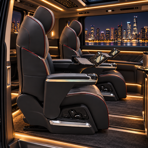 Siège de voiture professionnel rotatif en cuir confortable et luxueux avec <span class=keywords><strong>coussin</strong></span> en <span class=keywords><strong>mousse</strong></span> à mémoire de forme et structure de fixation stable <span class=keywords><strong>pour</strong></span> la modification de véhicules commerciaux - Product Image 1