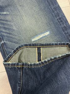 Jeans Vintage Desgastados de Algodão 100% com Corte Solto e Perna Larga, Lavagem Snow/Salt/Monkey Personalizada ODM/OEM - Product Image 5