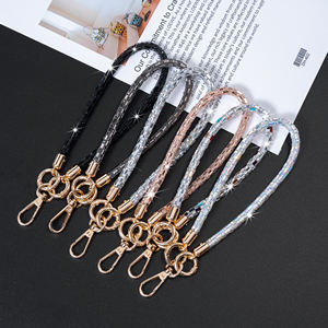 闪闪发光的6毫米手机长款短手机套珠链手机挂绳斜跨手机手腕钥匙扣挂绳颈带女孩 - Product Image 2