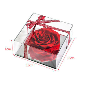 Rosas Eternas Cuadradas Preservadas Hechas a Mano, Precio de Fábrica para Regalos del Día del Padre, San Valentín, Navidad y Año Nuevo Chino - Product Image 2