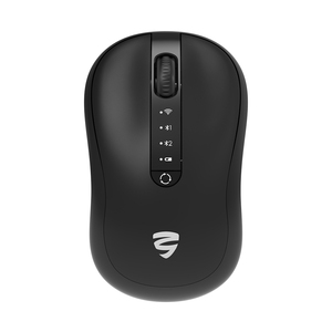 Mouse pribadi OEM terbaru, tetikus komputer tanpa kabel 2.4G + BT ergonomis Mini komputer Pc 2024 - Product Image 1