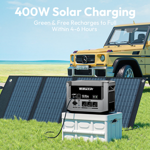 Yesper PB-58 1408Wh LiFePO4 휴대용 발전소 1500W 230V 야외 캠핑을위한 순수 사인파 태양열 충전 발전소 - Product Image 3