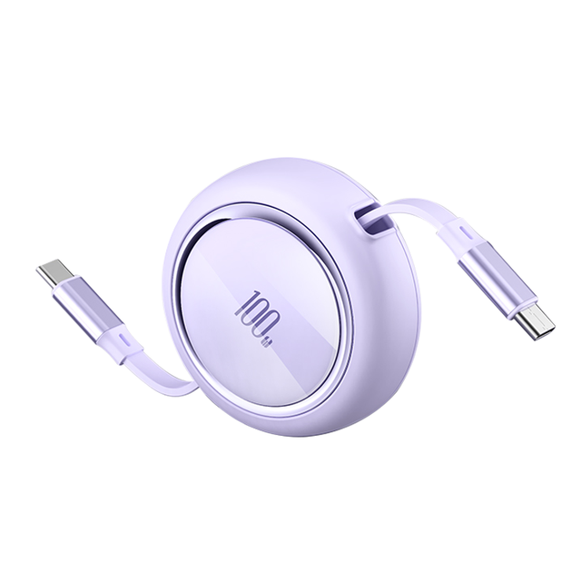 High Quality OEM 5A 100W Fast Charging Retractable USB-C to Type-C Cable for Computer & Mobile Phones (Shielded)