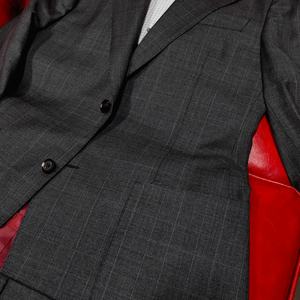 <span class=keywords><strong>Traje</strong></span> Italiano VBC Super 110s de Lana Transpirable de 3 Piezas, Gris Oscuro, Diseño Prince of Wales, Corte Entallado, para Negocios, Bodas y Eventos Formales - Product Image 3