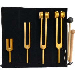 Wholesale Aluminum Alloy Tuning Fork Set Crystal 4096 mi528 128 om 136.1 OM Tuning Fork Multi Color - Product Image 5