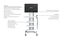 Système d'endoscopie IKEDA YKD-9127, caméra endoscopique portable électrique 4K avec écran, équipement médical certifié CE Classe I pour la chirurgie