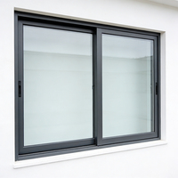 Fenêtre coulissante en aluminium à verre Low-E, haute étanchéité, réduction du bruit, écoénergétique, grande vue, structure simple