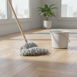 Gizmop 300gr Microfibre Fabric Wet Mop Cotton Loop Parquet Real Wood Floors Self-Wringer Antibacterial Durable Sustainable - Product Image 3