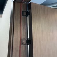Porte d'entrée coulissante en aluminium haut de gamme au design moderne, résistante au feu 1,5 heure, pour usage extérieur en villas et hôtels