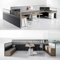 L forme poste de travail bureau meubles de bureau armoire Table réglable verre mince mur bureau cloison modulaire poste de travail