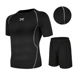 Benutzer definierte Männer Lauf bekleidung Fitness studio Sport Quick Dry Fitness Yoga Wear Sportswear Trainings anzüge