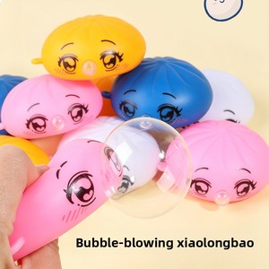 En stock, jouets transfrontaliers de décompression en forme de petits pains vapeur, à presser, à bulles, pour les cheveux, en plastique - Product Image 4