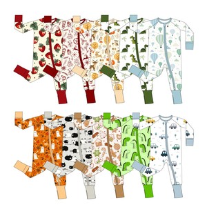 Tutine per Neonati Hongbo con Certificazione GOTS, Cerniera YKK, <span class=keywords><strong>Abbigliamento</strong></span> per Bambini e Bambine, Etichetta Privata, 0-24 <span class=keywords><strong>Mesi</strong></span> - Product Image 1