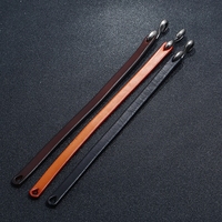 Bracelet Manchette en Cuir de Vachette Véritable Noir et Marron pour Homme, Style Vintage Punk Minimaliste, Vente en Gros