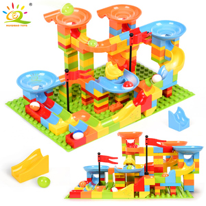 104-201 pçs corrida de mármore labirinto, diy, bolas de labirinto, funil, escorregador, tijolos de tamanho grande, brinquedos educativos para bebês - Product Image 2