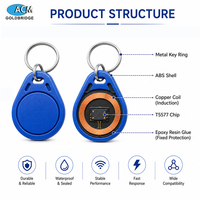 Échantillon Gratuit : Mini Porte-clés RFID en PVC Personnalisé, Double Fréquence 125kHz 13.56MHz, Jeton Intelligent pour Serrures de Chambre d'Hôtel et Systèmes de Vente Automatique