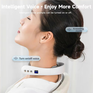 Wholesale Portable Neck Massager Electric Pulse Heated Neck Massage Machine Voice <b>Remote</b> <b>Control</b> OEM ODM - Product Image 3