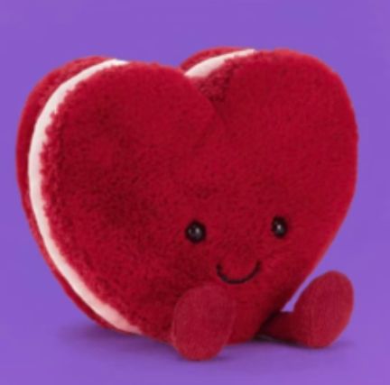 Macaron rouge feu d'amour