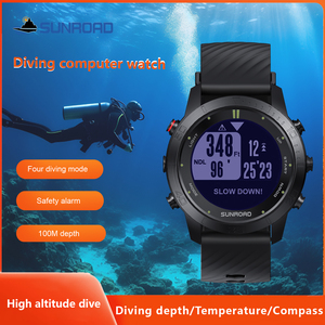 นาฬิกาดำน้ำอัจฉริยะ Sunroad D3 กันน้ำ 100 เมตร พร้อมเข็มทิศ จอ LCD ระบบเตือนภัย ตัวเรือนสแตนเลส สไตล์ดิจิตอล แฟชั่นสำหรับทุกเพศ - Product Image 2