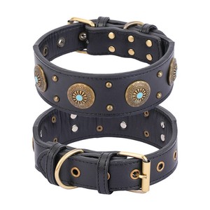 Collar de perro mediano grande de PU ajustable, suministros, accesorios para mascotas, Envío Gratis - Product Image 6