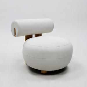 Cream <b>Single</b> <b>Sofa</b> <b>Chair</b> Modern Internet Celebrity Lazy <b>Sofa</b> Living Room Bedroom Simple Lamb Velvet Leisure Style Loop Pile <b>Chair</b> - Product Image 1
