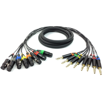 Neuer Großhandel 8-Kanal Professioneller Multimedia-Serpentinenkabel 3-Pin XLR Symmetrisches Audio PVC Aluminiumfolie Geräuscharmer Lautsprecher