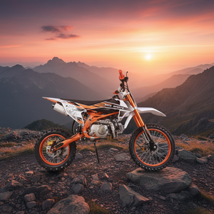 Prix direct usine Moto tout-terrain 125cc 4 temps à essence pour adolescents et adultes avec freins à disque, démarrage au kick et chaîne - Product Image 1
