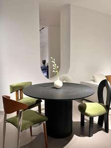 Japón diseño forma redonda 1,35 dia hogar comedor muebles de madera maciza moderno italiano cena <span class=keywords><strong>Centro</strong></span> mesas Villa mesa de comer - Product Image 3