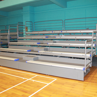 Banc long en aluminium pour salle de sport intérieure, siège de stade, tribune de basket, gradins rétractables télescopiques