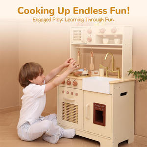 Jouets de cuisine pour enfants outils de Simulation en bois cuisine en bois ensemble enfants grands jouets - Product Image 2