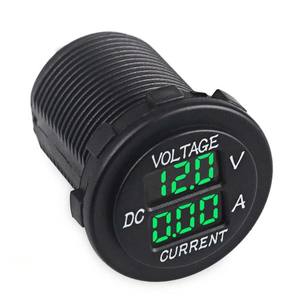 เครื่องวัดแรงดันไฟฟ้าและ<span class=keywords><strong>แอมป์</strong></span>มิเตอร์ DC 12-24โวลต์0.1 10A LED แบบคู่สำหรับเรือรถบรรทุก ATV - Product Image 2